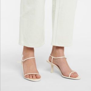 The Row Bare Mid-heel Leather Slingback Sandals